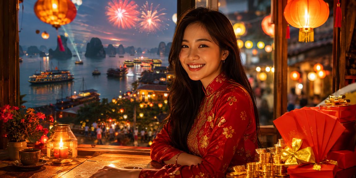 Chương trình khuyến mãi tiền thưởng tại Hội An với phong bao lì xì đỏ truyền thống